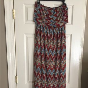 Multi-colored maxi dress
